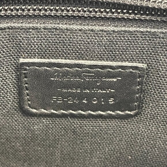 Salvatore Ferragamo Black Nylon Clutch Bag w/ Wristlet Strap - Preowned - Picture 10 of 14